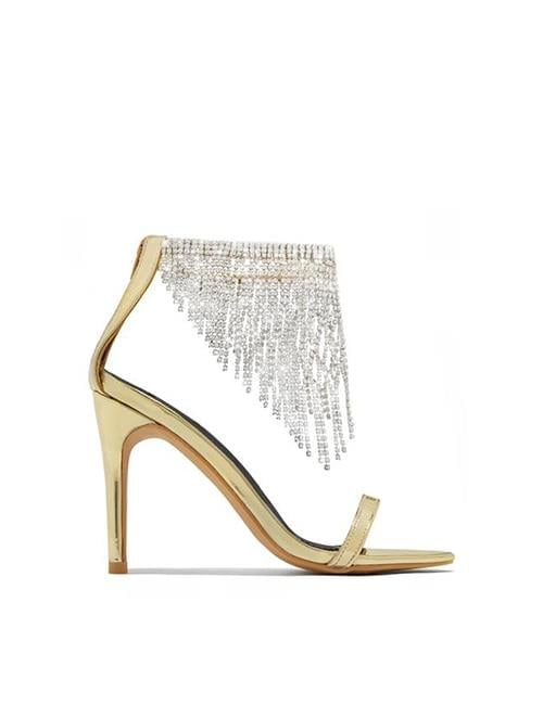 Patrika Kristal Taşlı Ayakkabı Gold - KADIN AYAKKABI