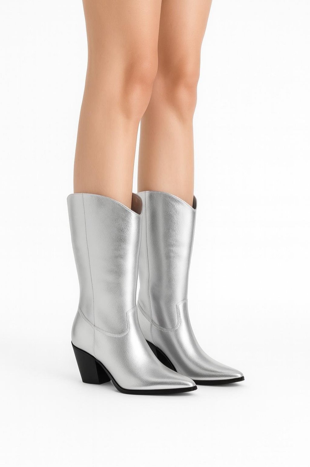 Riding Kovboy Bot Gümüş - 