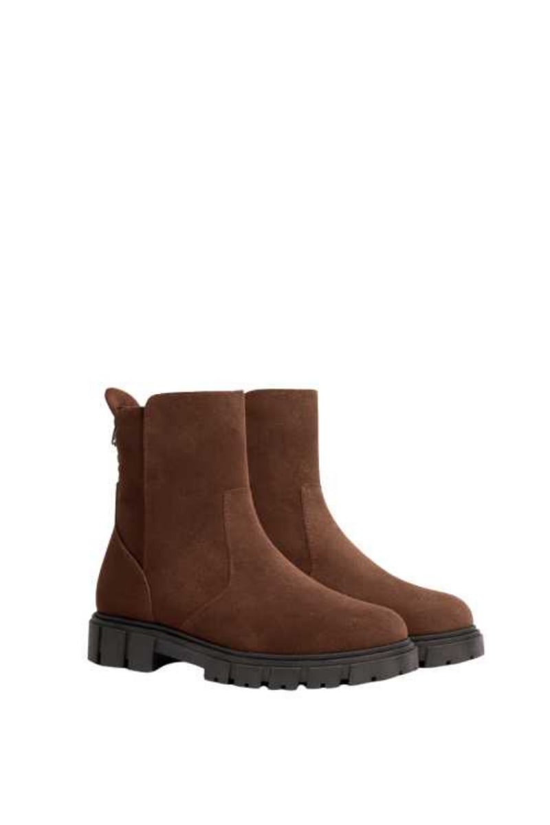 Sopea Süet Bot Kahverengi - Düz Bot