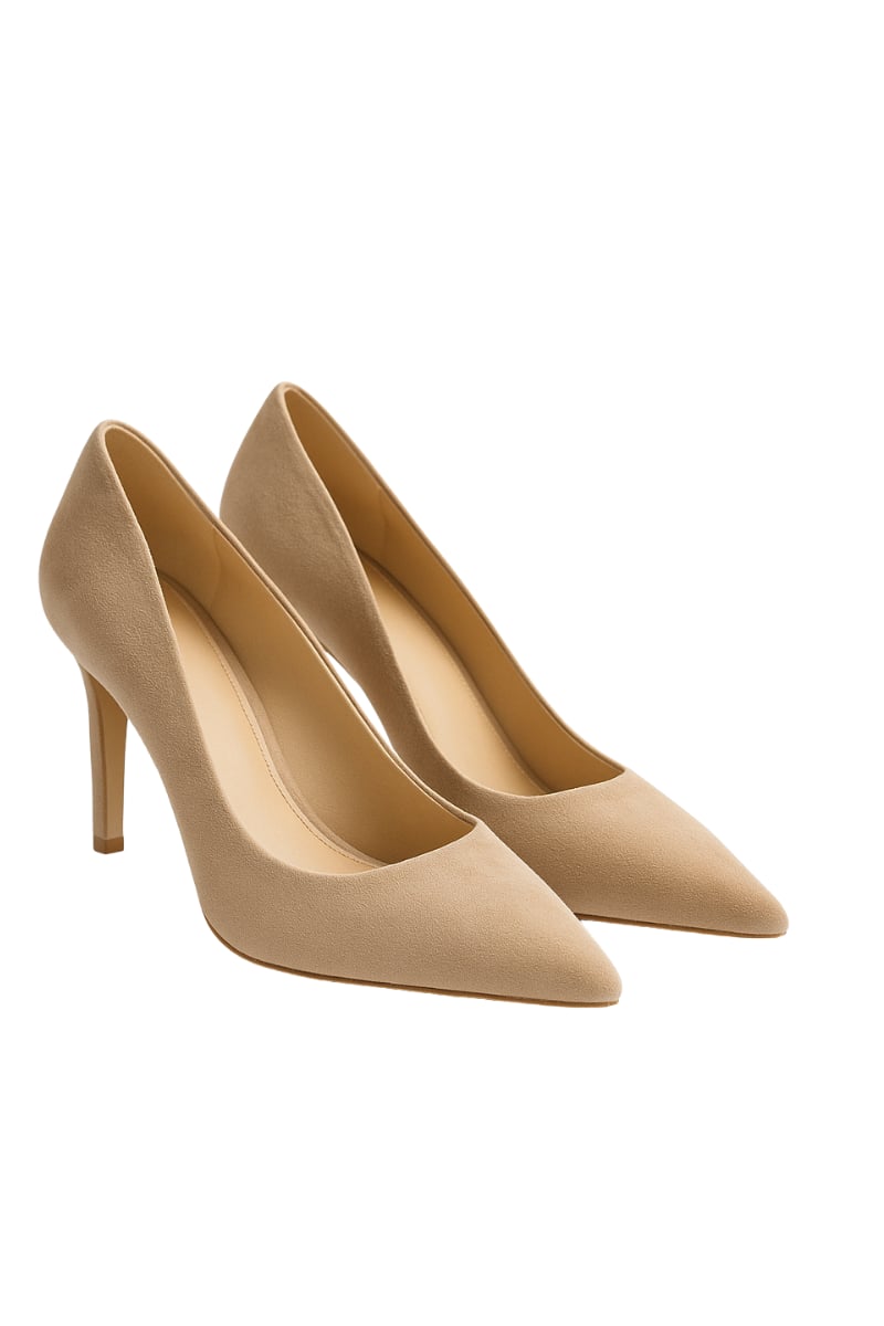 Trina Süet Stiletto Bej - Stiletto
