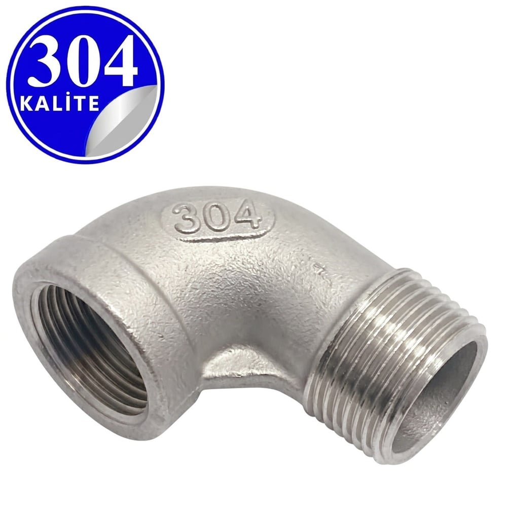 PASLANMAZ ÇELİK 304 KALİTE KUYRUKLU DİRSEK
