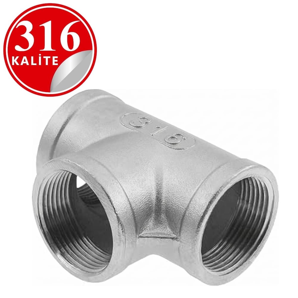PASLANMAZ ÇELİK 316 KALİTE DİŞLİ TEE