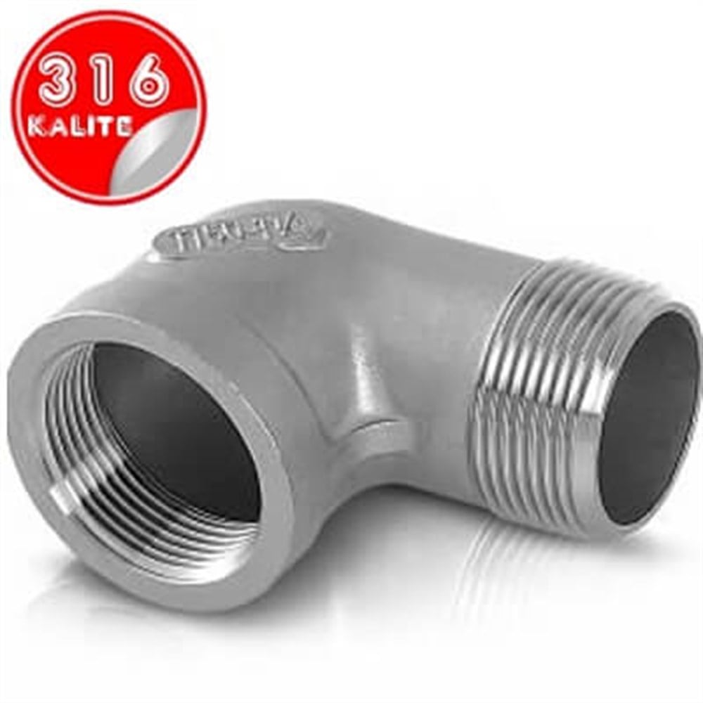 PASLANMAZ ÇELİK 316 KALİTE KUYRUKLU DİRSEK