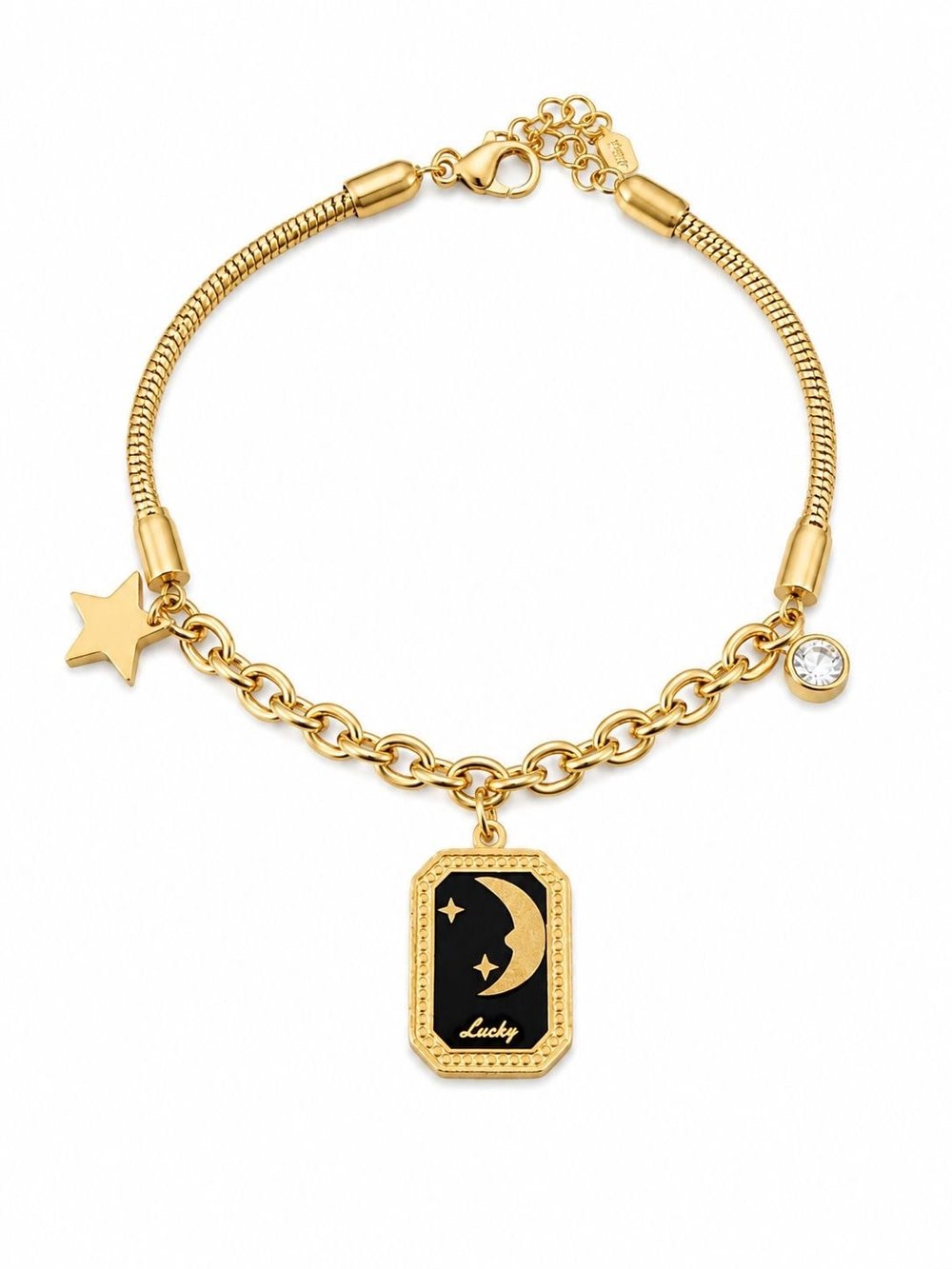 AY VE YILDIZ DETAYLI GOLD BİLEKLİK