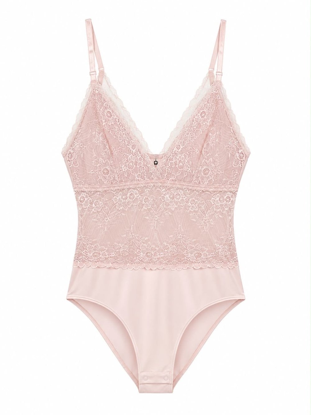 BLUSH LACE BODYSUIT