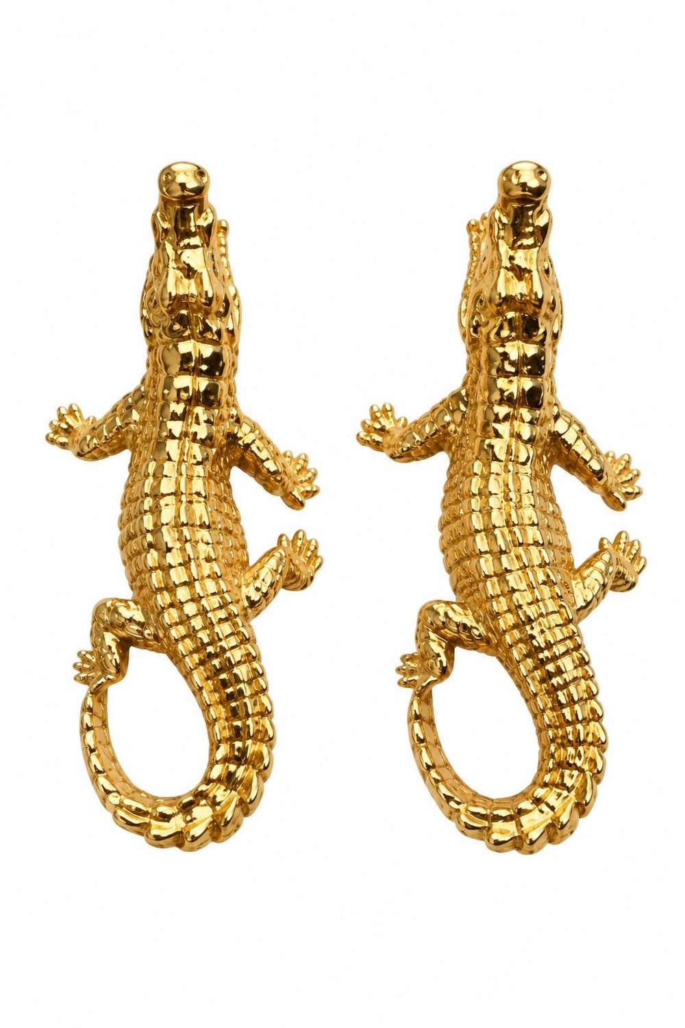 CROCO GOLD — TİMSAH FİGÜRLÜ KÜPE