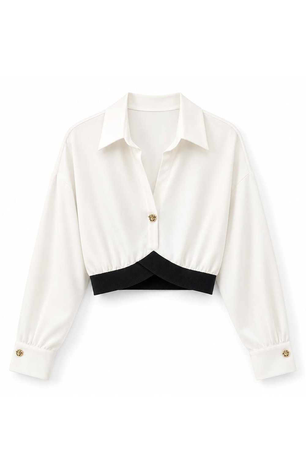 CROPPED COLLAR BLUZ