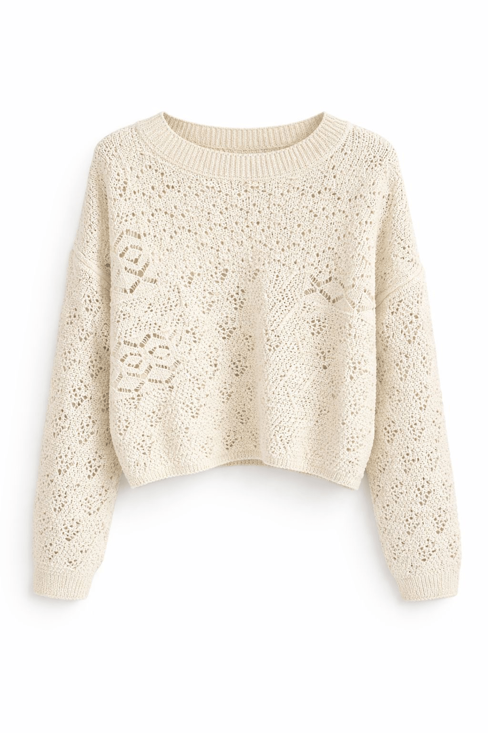 HAND LACE KNIT BLOUSE