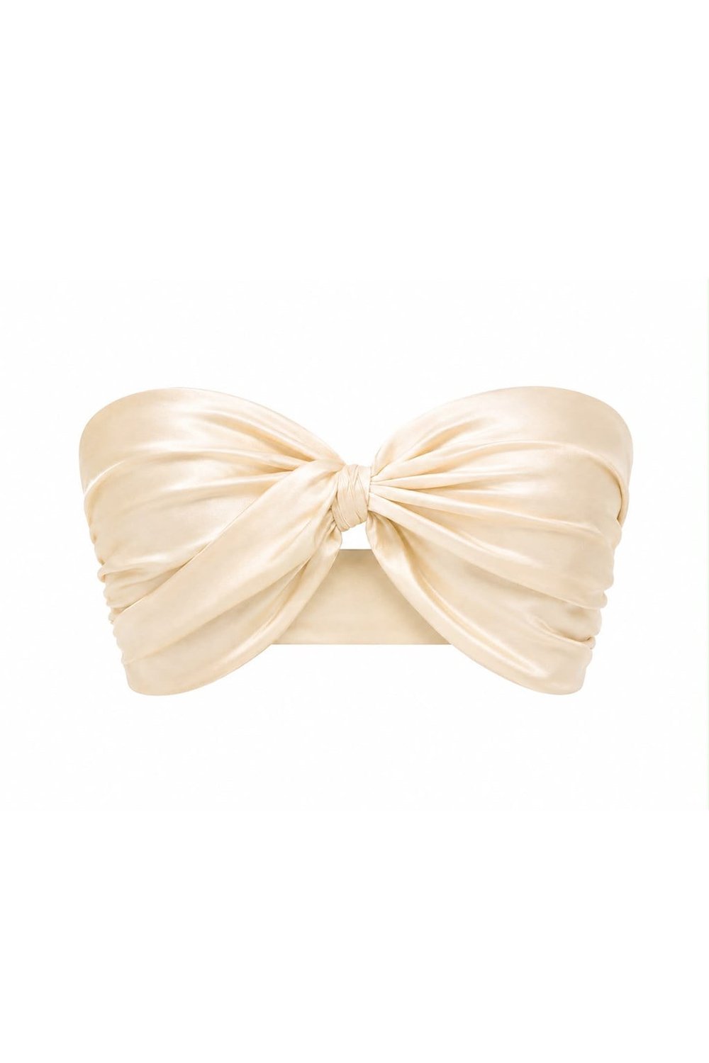 IVORY SATIN KNOT BUSTIER