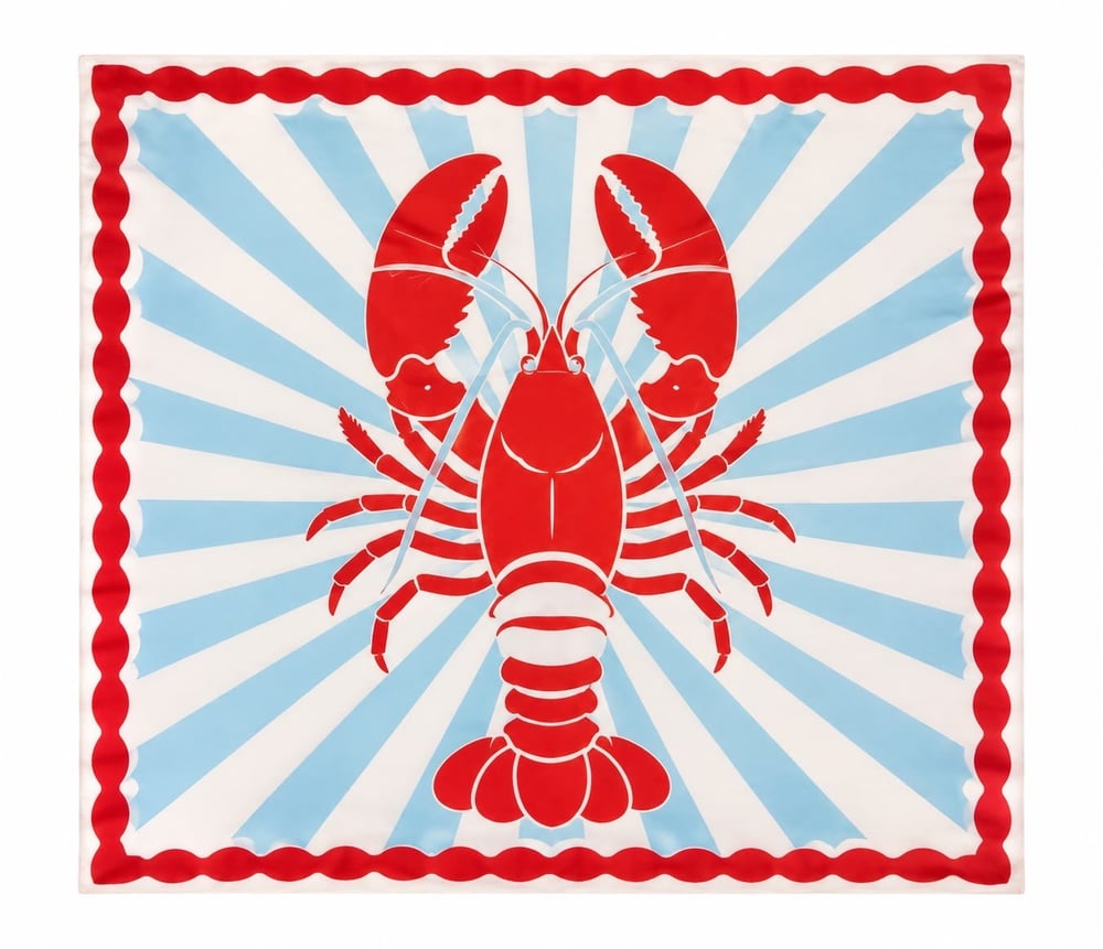 LOBSTER PRINT SCARF