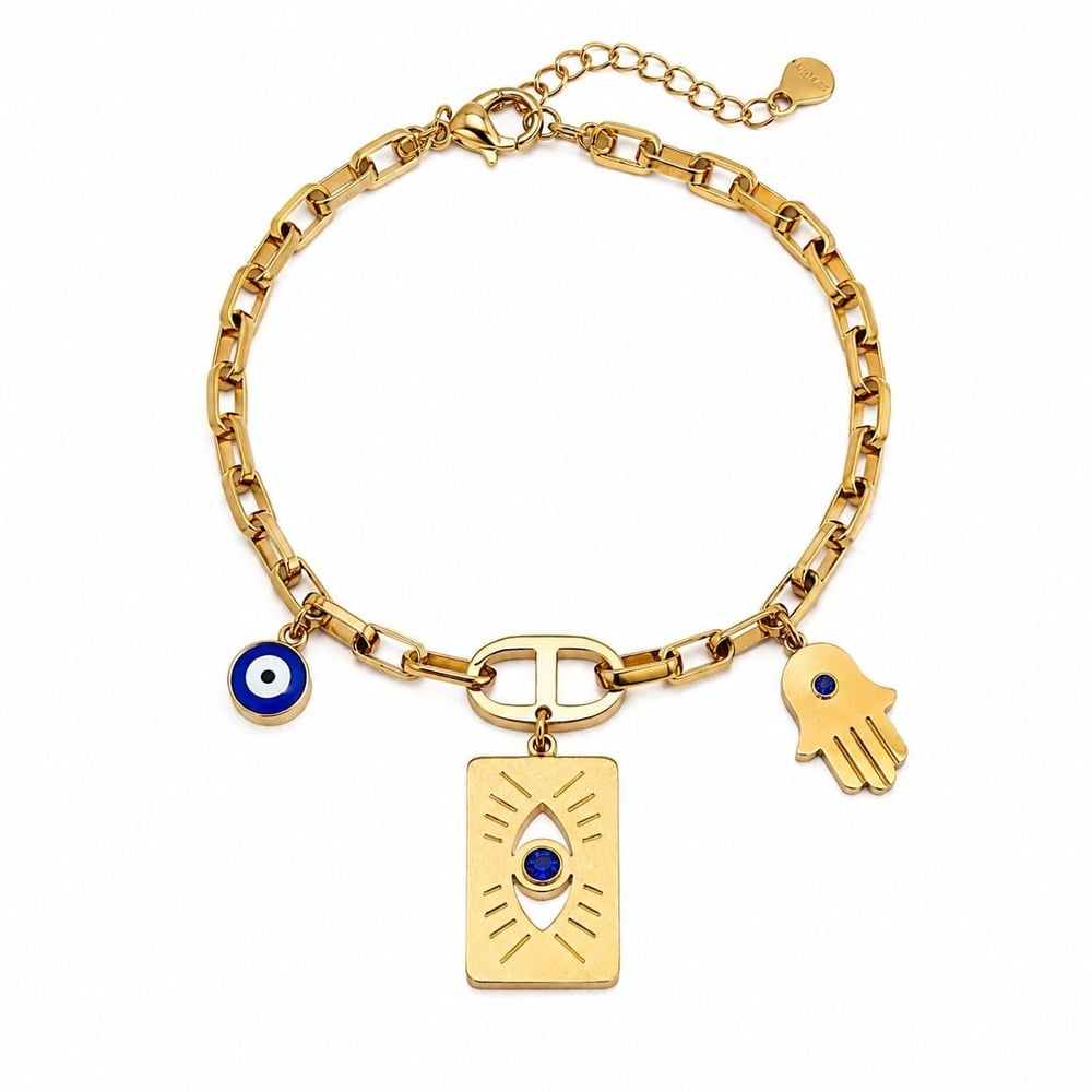 NAZAR DETAYLI GOLD BİLEKLİK