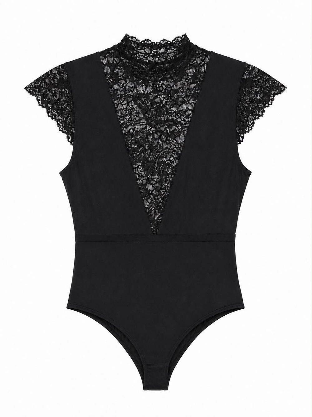 NOIR ELEGANCE LACE BODYSUIT