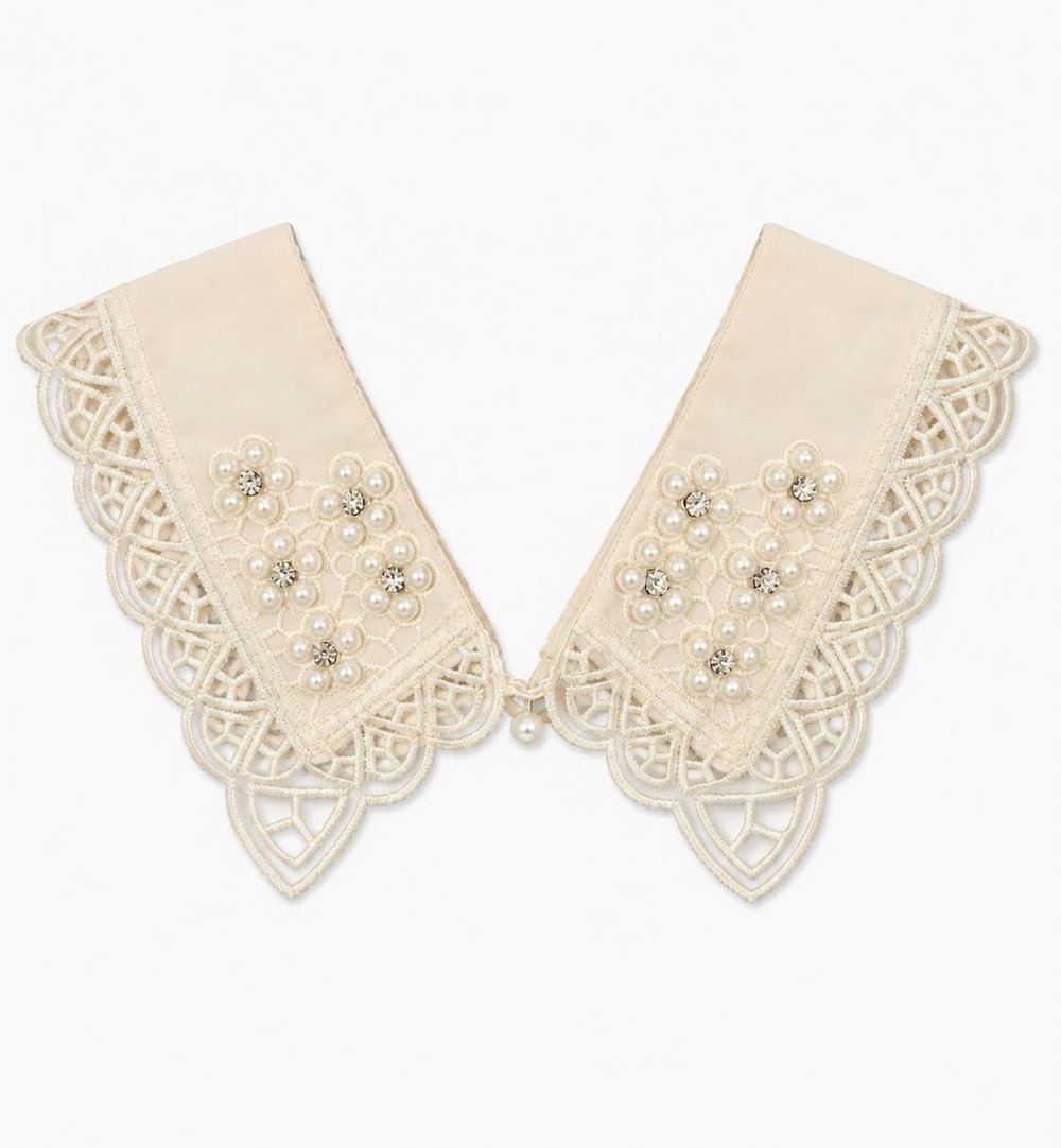 PEARL LACE COLLAR – İNCİ İŞLEMELİ DANTEL YAKA