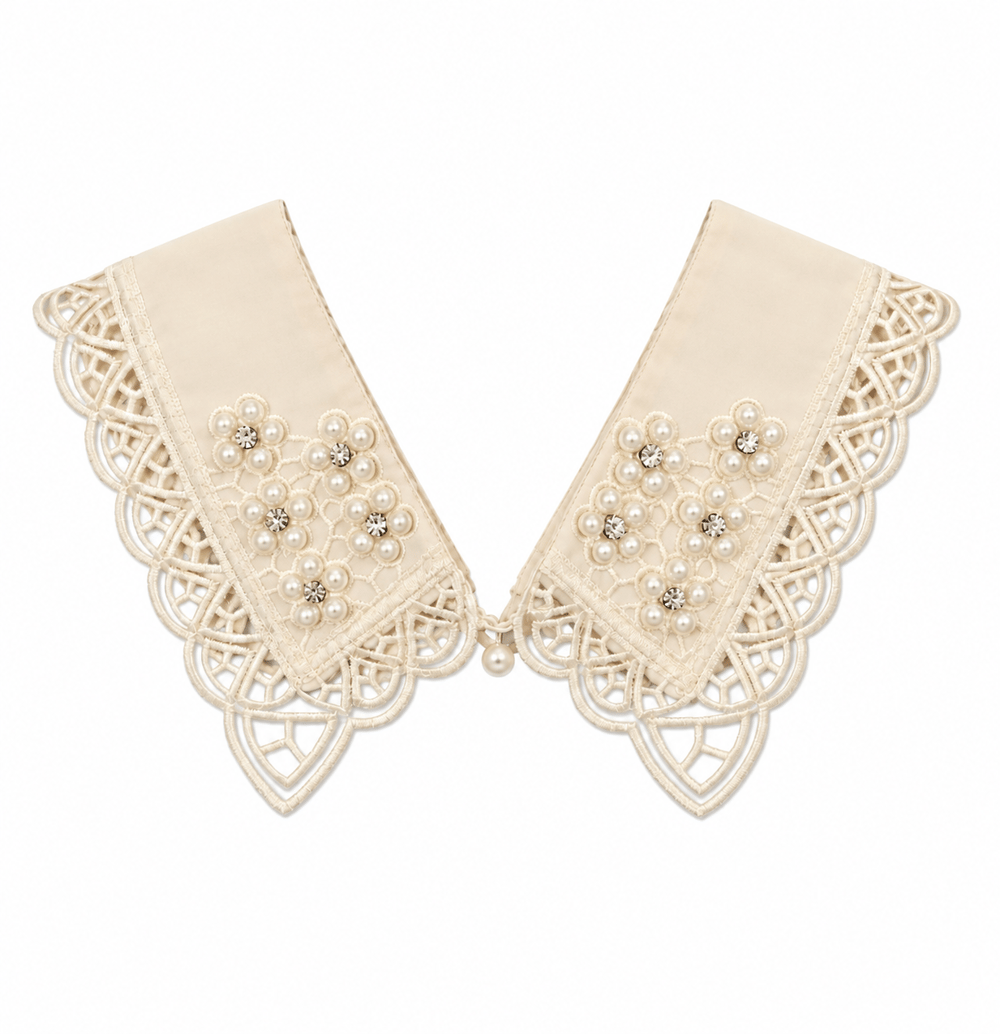 PEARL LACE COLLAR – İNCİ İŞLEMELİ DANTEL YAKA