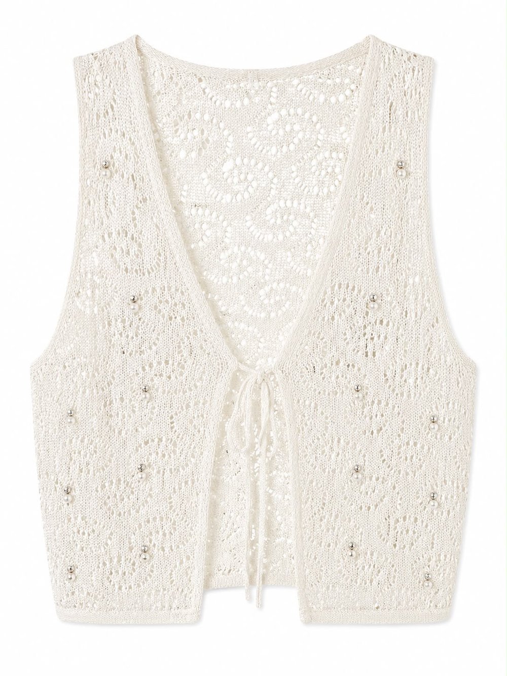 PEARL LACE KNIT VEST