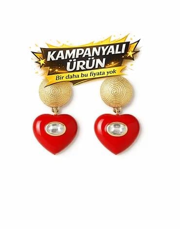 RED HEART ALTIN KAPLAMA KÜPE