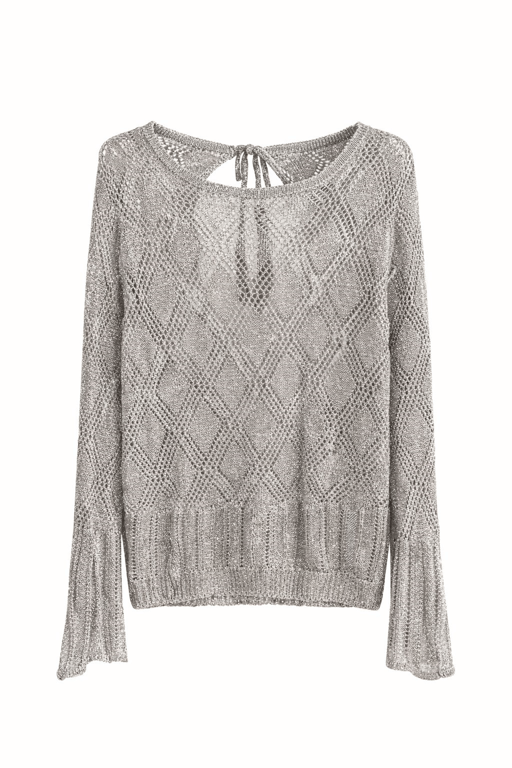SILVER LACE KNIT BLOUSE