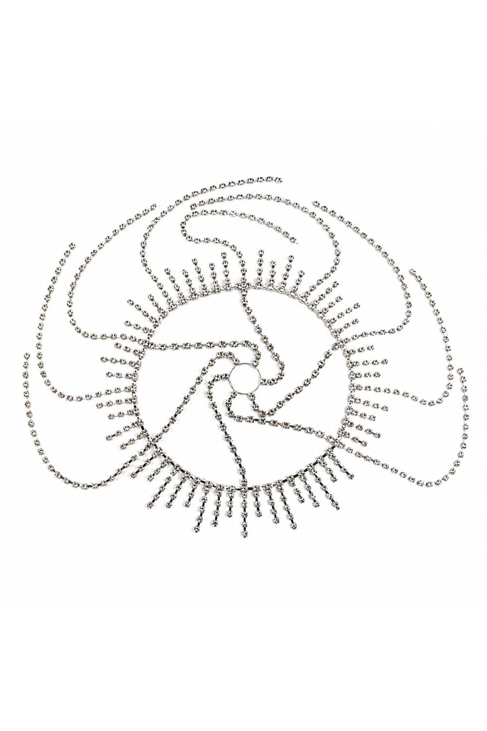 SILVER SPIRAL TAŞLI KAFA AKSESUARI