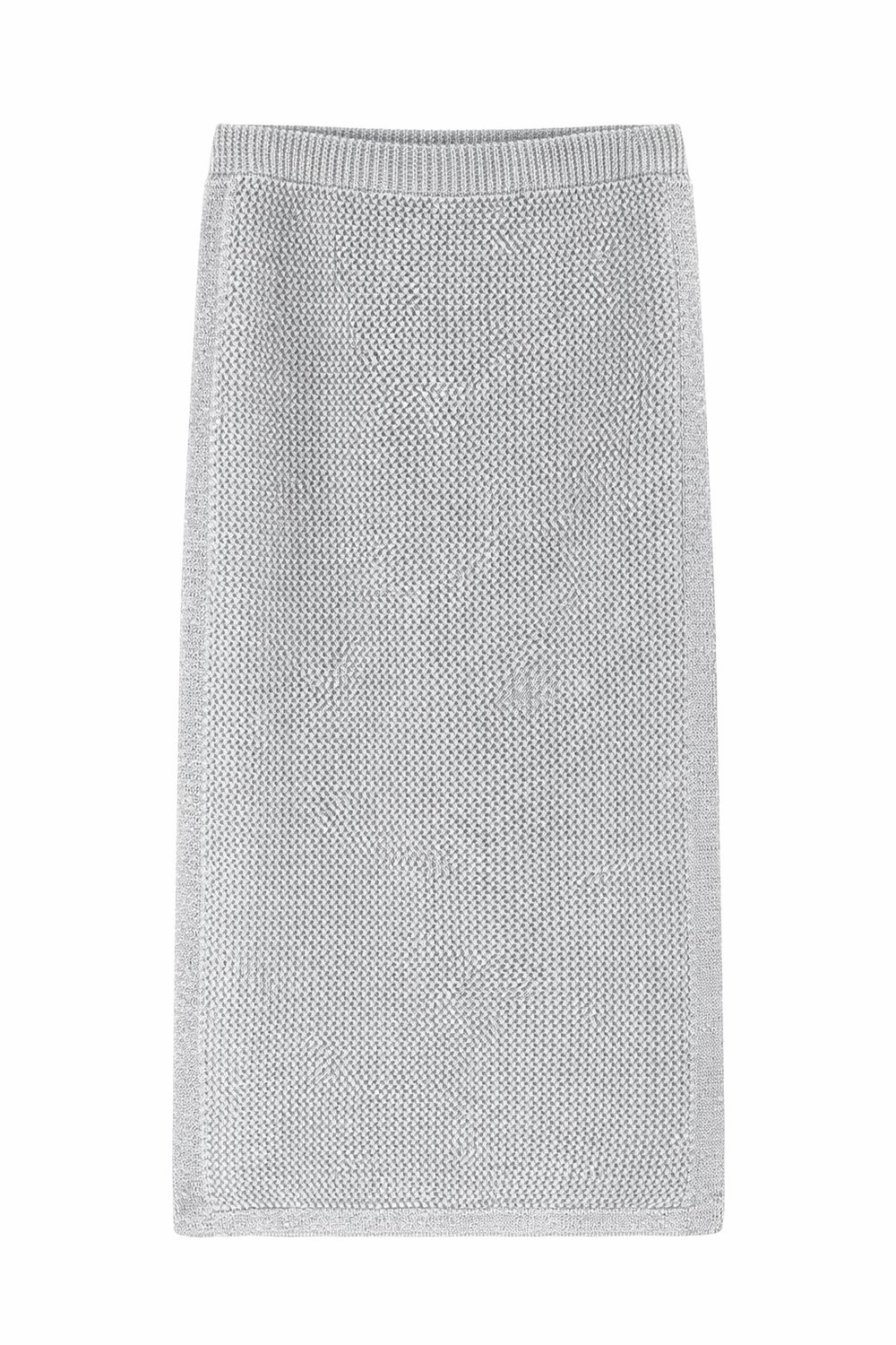 SILVER TEXTURE TRİKO ETEK