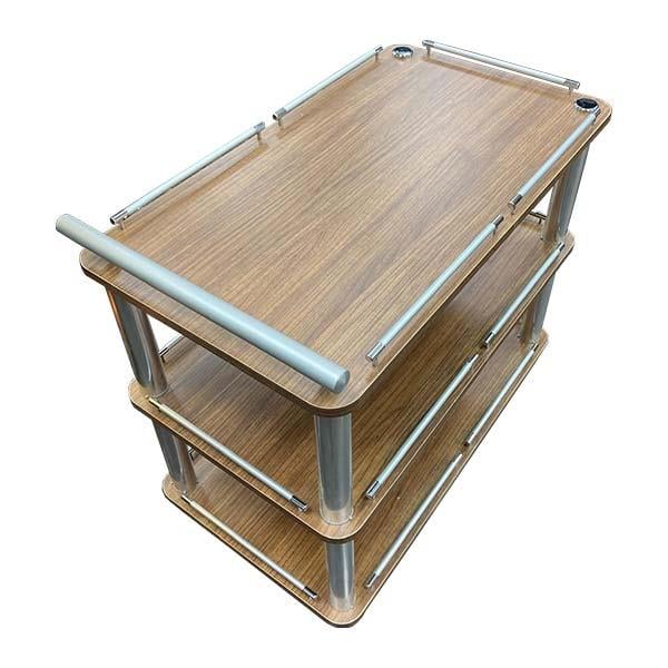 Ydg SA-01 Ahşap Servis Arabası, 3 Katlı, 88x53x75 cm