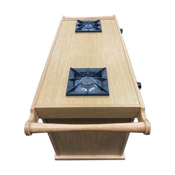 Ydg Flambe Servis Arabası, Çift Ocaklı, Özel Üretim, Güçlü Yanış