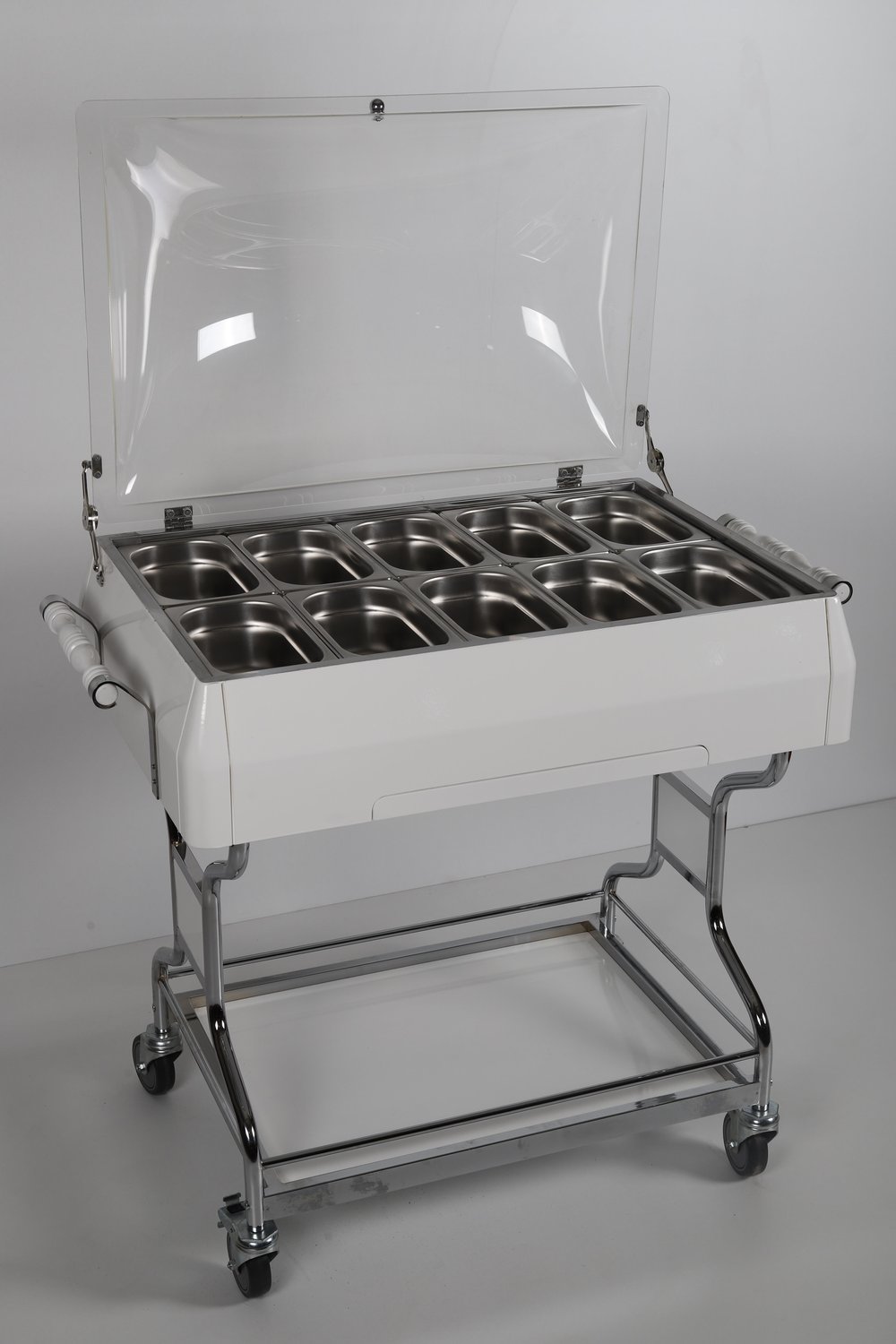 Ydg MZ08 Meze Servis Arabası, Ahşap, Soğutmalı, 109x63x110 cm