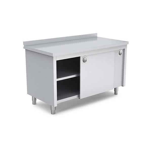Empero EMP.DLPA.60140 Dolaplı Ara Raflı Tezgah, Paslanmaz, Inox 430, Kaynaklı, 140x60x85 cm