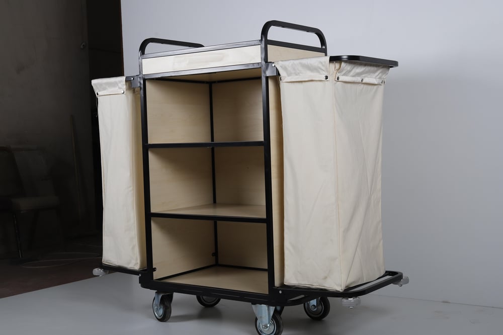 Ydg KT01 Kat Temizlik Arabası, İki Torbalı, 143x50x130 cm