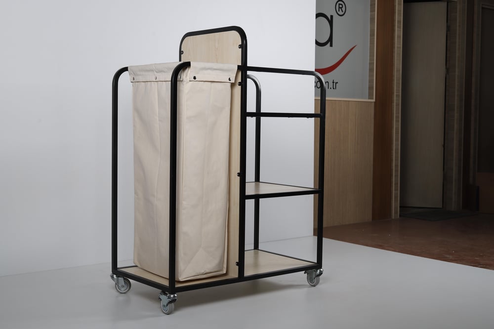 Ydg KT03 Kat Temizlik Arabası, 3 Katlı Raf, 92x52x106 cm