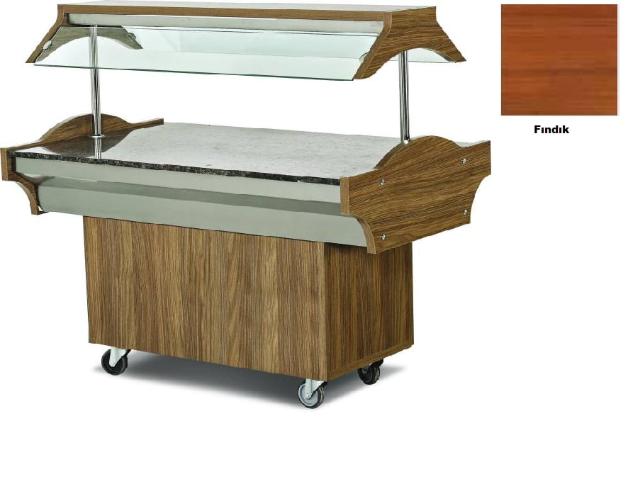 Empero EMP.SB.06-N-F Nötr Salat Bar Fındık Model 210x89 cm