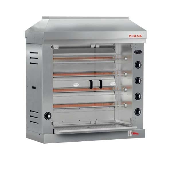 Pimak Radyanlı Piliç Çevirme Makinesi, 18 Piliç Kapasiteli, Gazlı, M003R