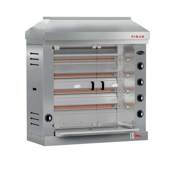 Pimak Radyanlı Piliç Çevirme Makinesi, 24 Piliç Kapasiteli, Gazlı, M004R