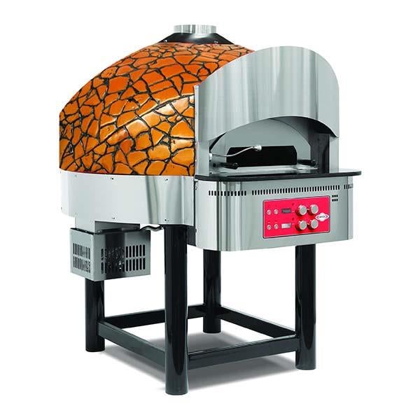 Empero EMP.SPO.03-GB Gazlı Sabit Tabanlı Pizza Fırını, Ø 30 cm 9 Pizza, Altın-Siyah