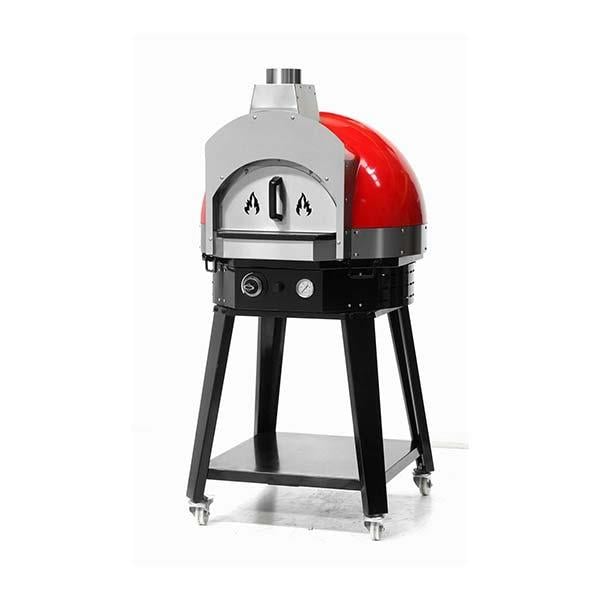 Empero EMP.SPO.H-60-R Gazlı Taş Tabanlı Pizza Fırını, Kırmızı, Ø 60 cm