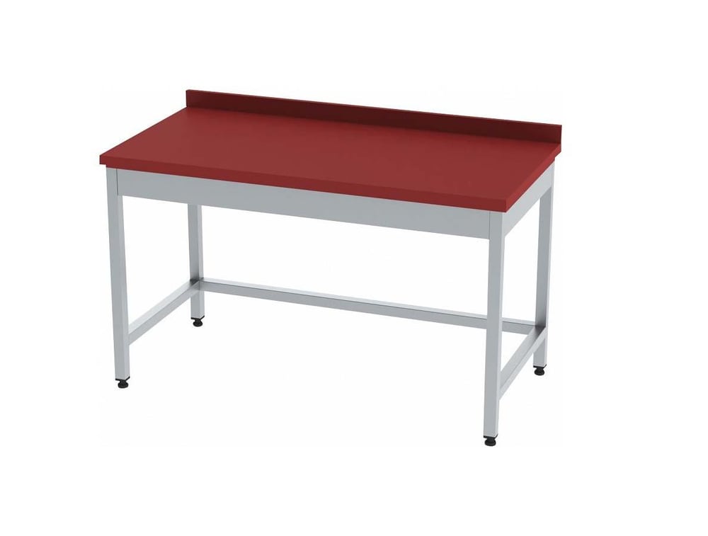 YDG1506085.P Ydg Polyemit Tezgah, Paslanmaz Ayak, 150x60, Kırmızı
