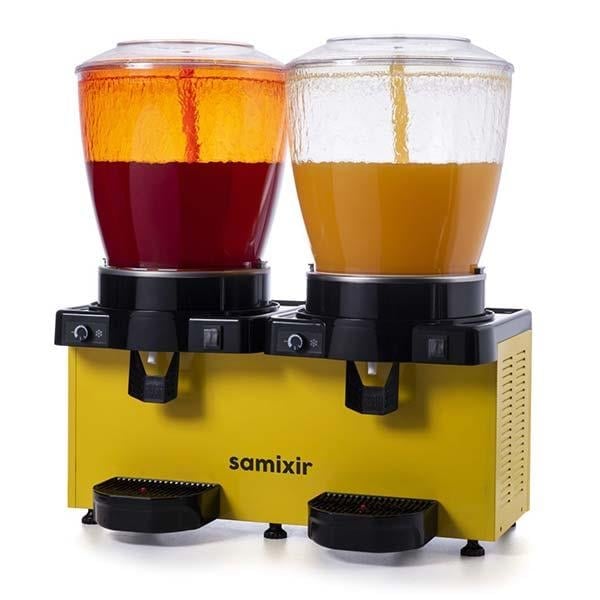 Samixir SS44.AY Panoramik Twin Soğuk İçecek Dispenseri, Fıskiyeli, Analog, 22+22 Litre
