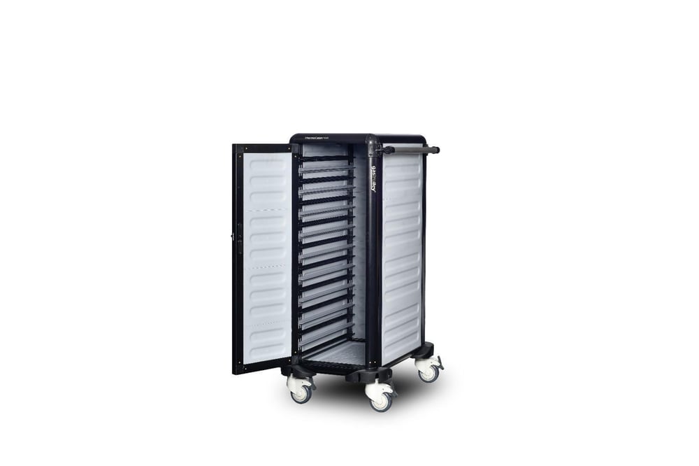 Gastrolley Termo Tepsi Taşıma Arabaları 9 (2 Yanı + Arka Kapalı + Kapılı) 38x54