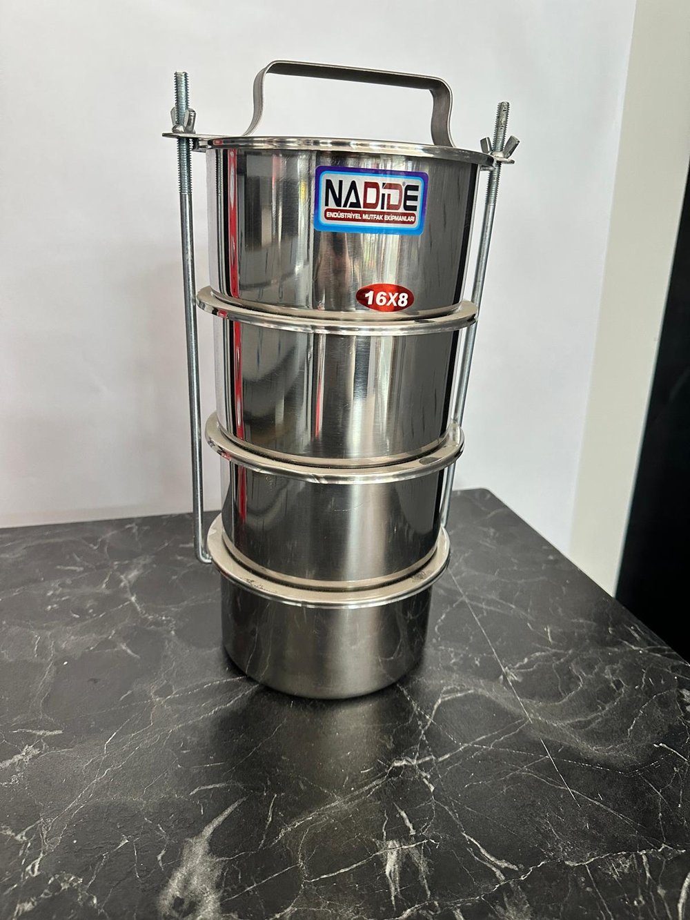 NÇ-S304 Nadide Çelik Sefertası 30x14 4 Katlı, 32 Kişilik, 430 kalite