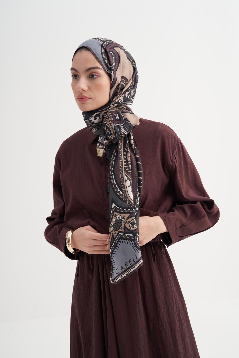 Lavina İncira Viskon Şal Dark