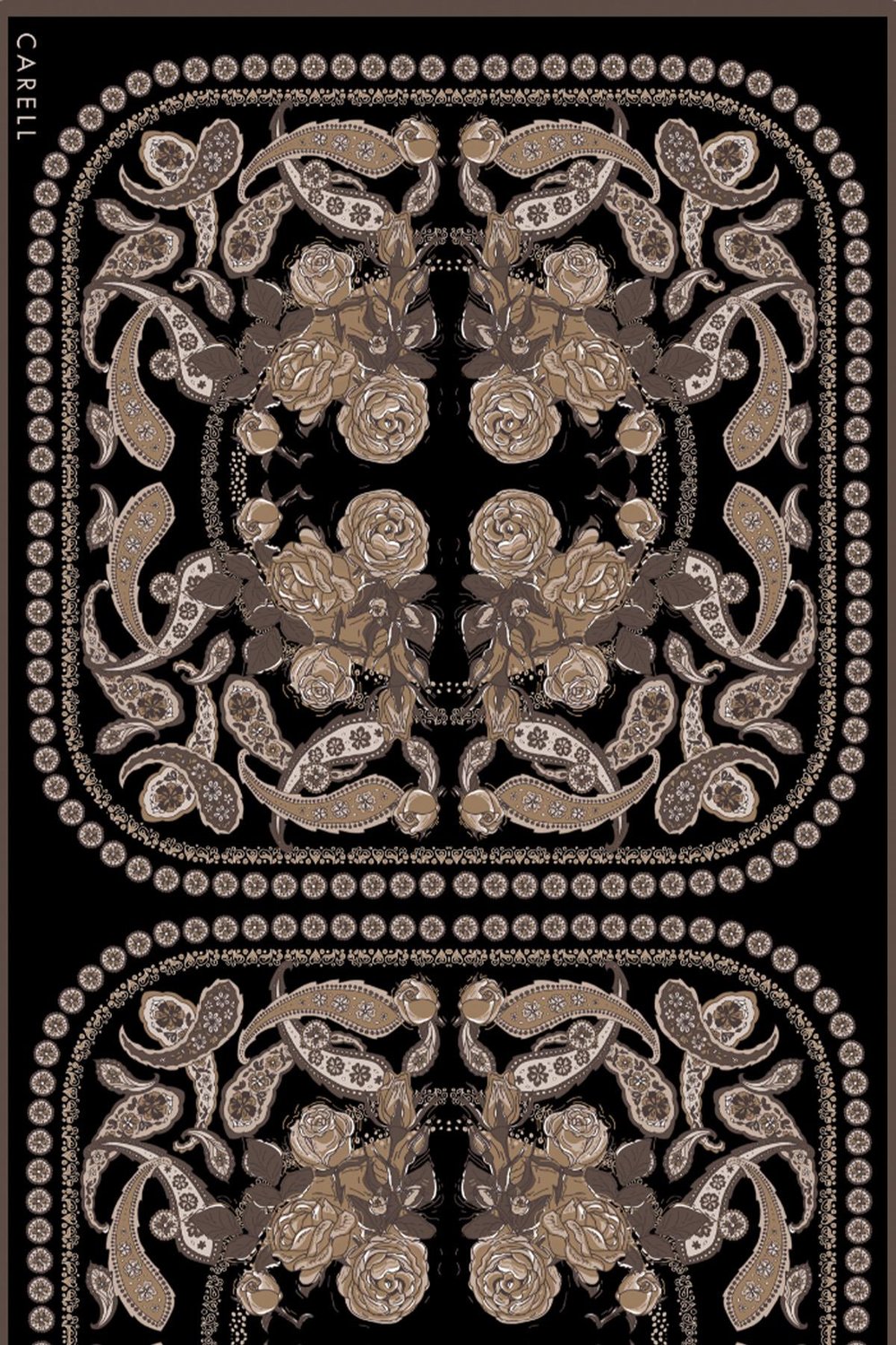 Moon Monogram Floş Şal Bej