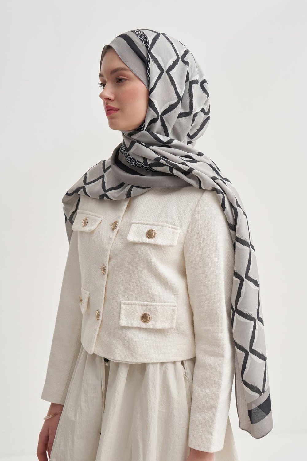 Velora Vela Floş Şal Gri