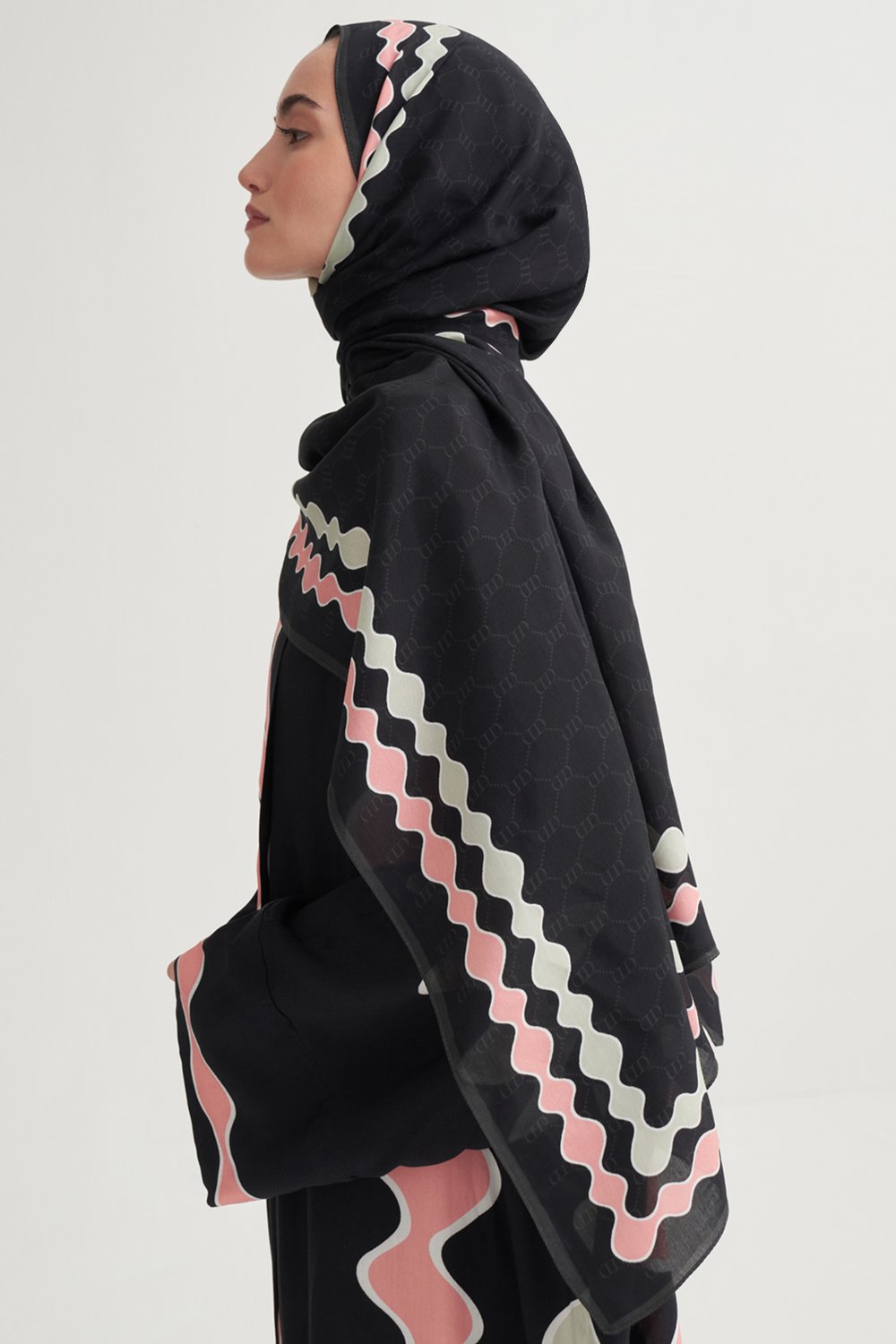 Luma Monogram Floş Şal Siyah