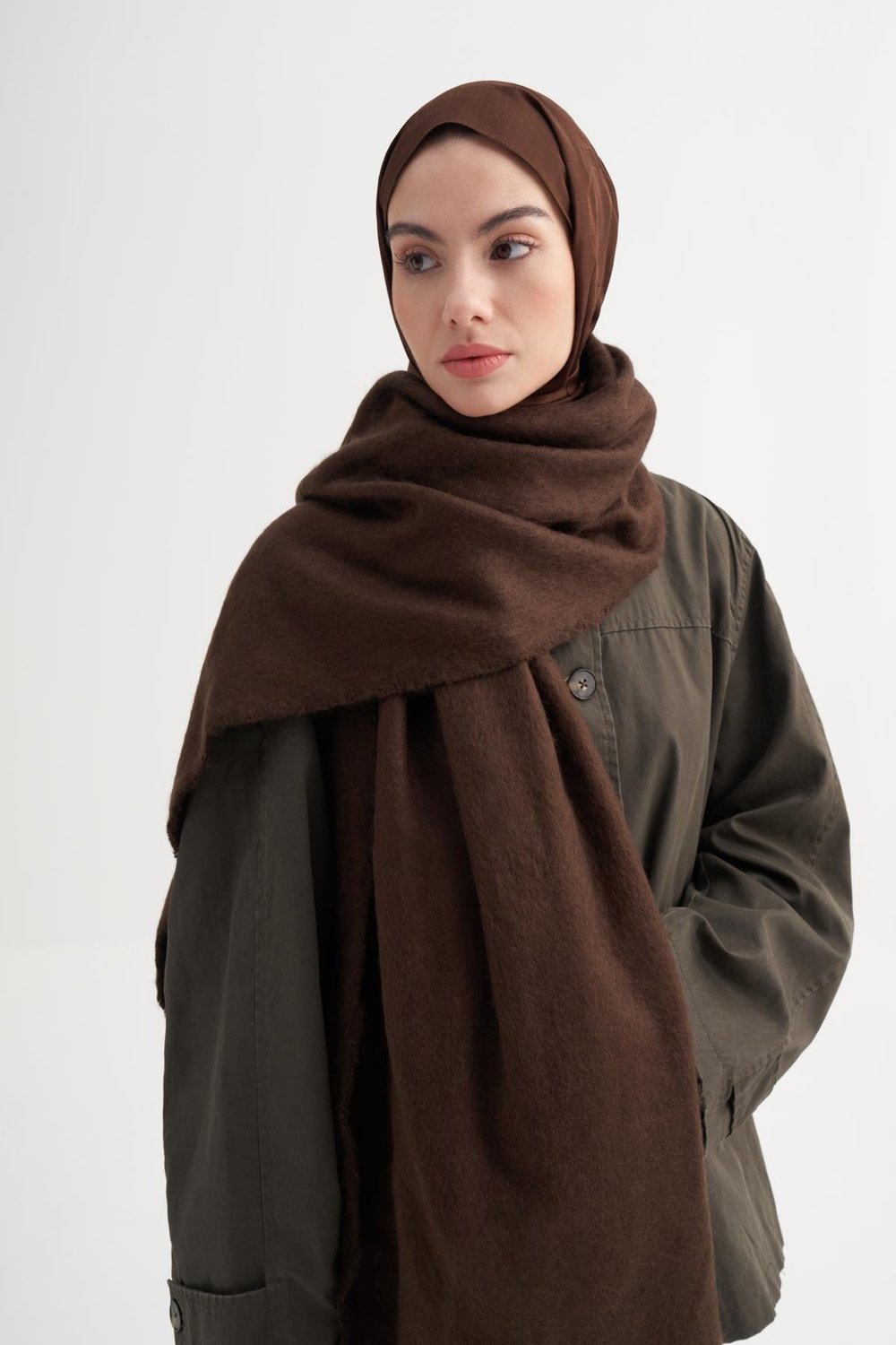 Şal Atkı Acı Kahve