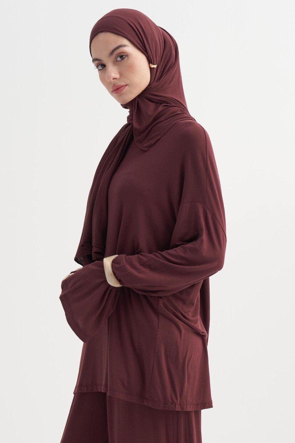 Micro Modal Tunik Mürdüm