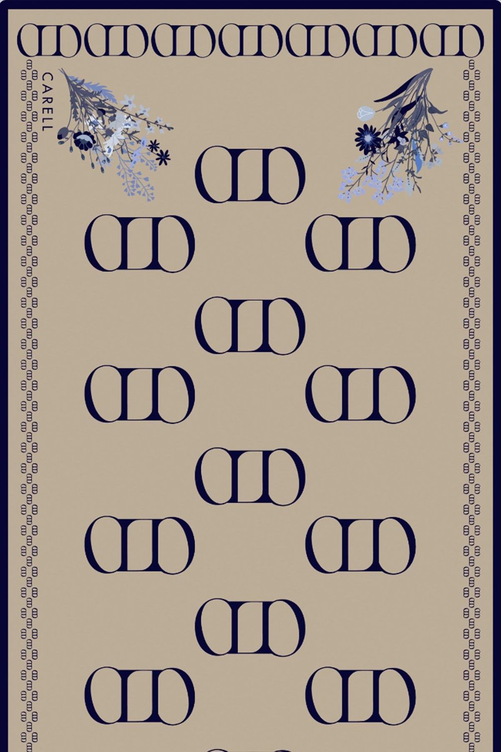 Elegance Monogram Floş Şal Latte