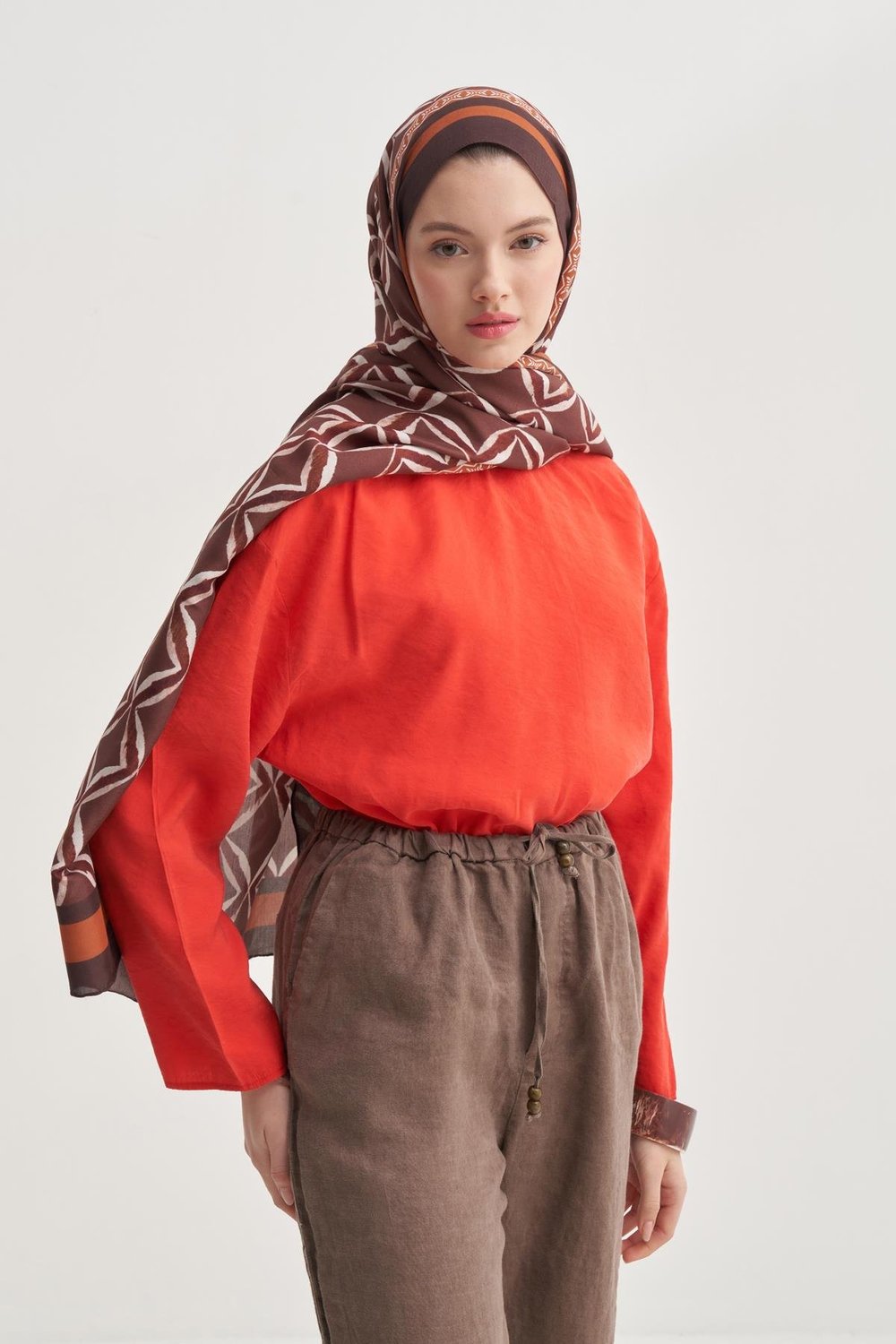 Velora Vela Floş Şal Taba