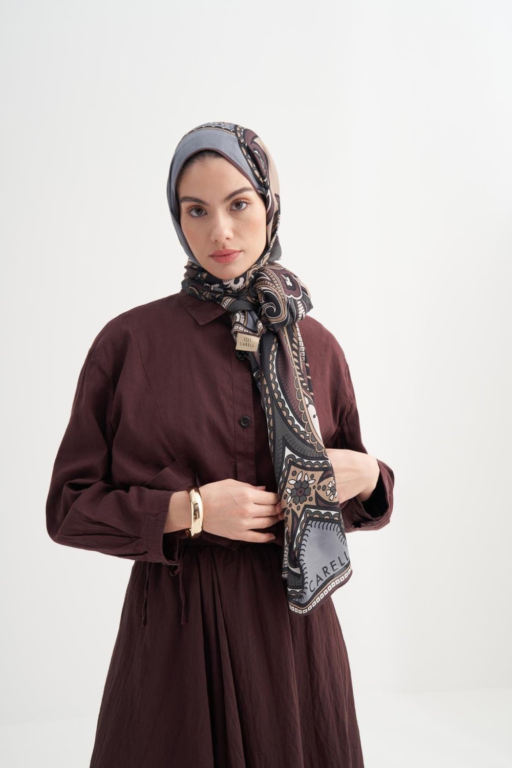 Lavina İncira Viskon Şal Dark