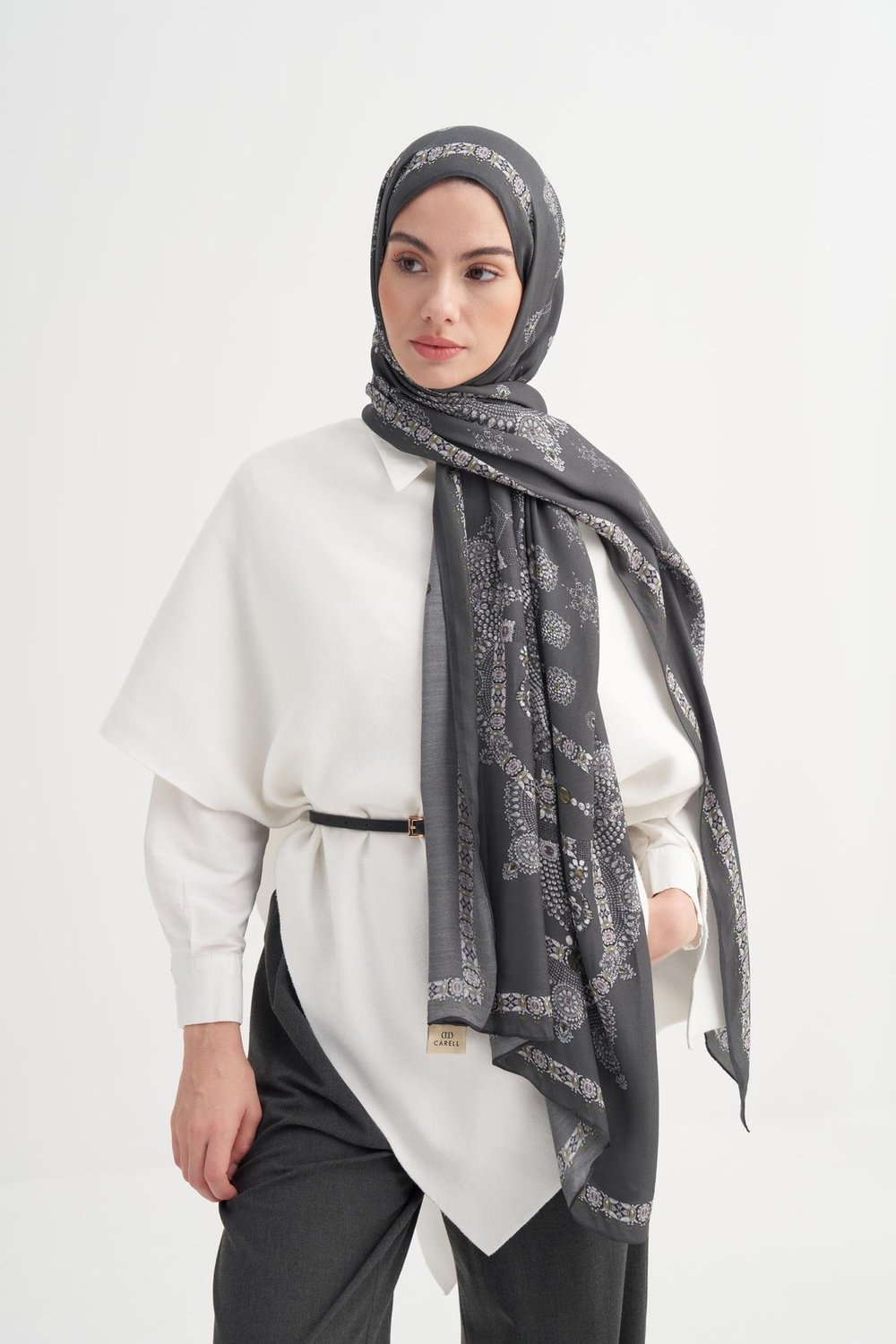 Nova İncira Viskon Şal Antrasit