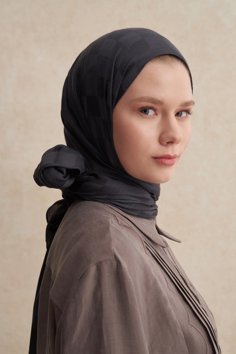 Dama Jakar İtalyan İpekli Şal Antrasit