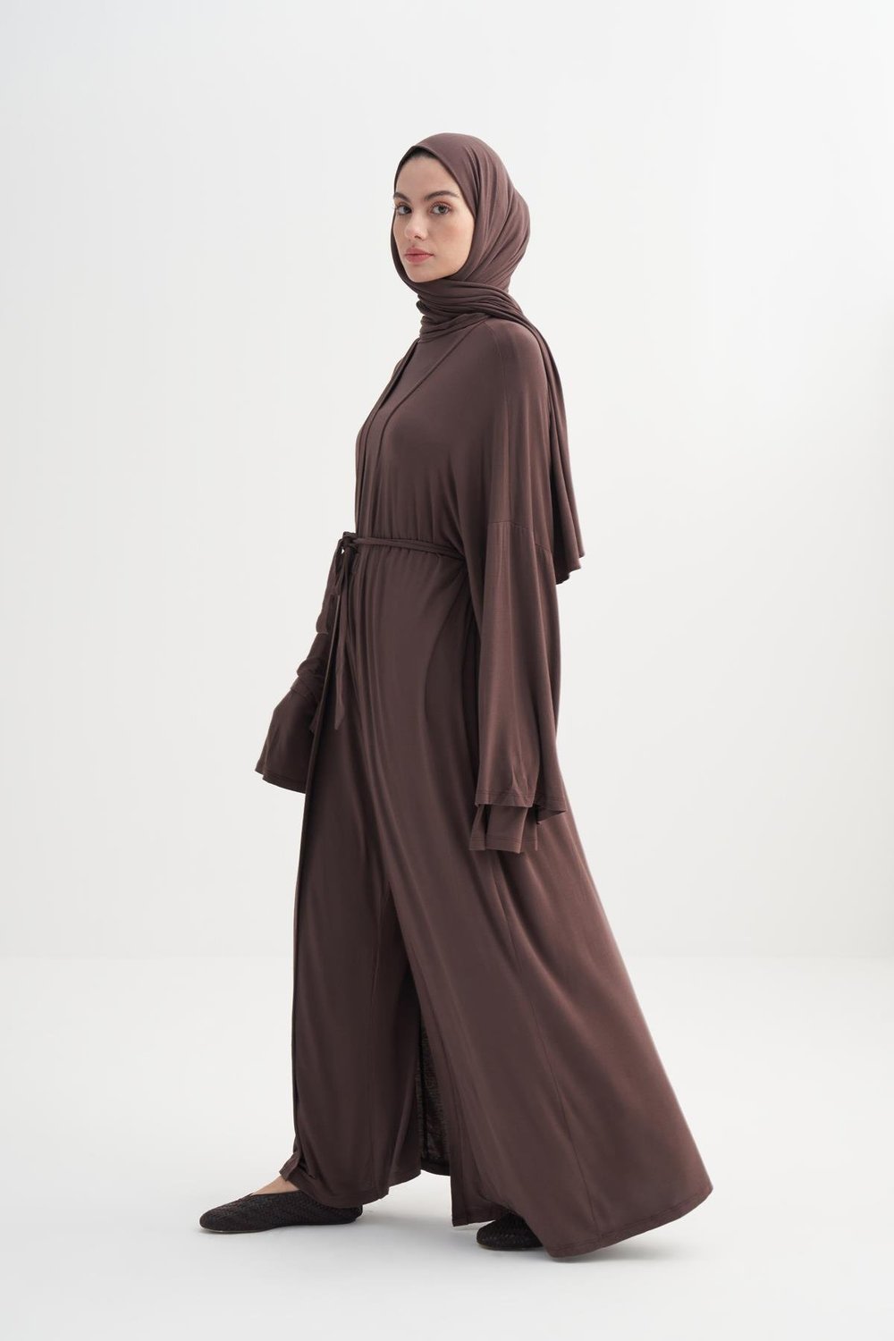 Micro Modal Abaya Kahve